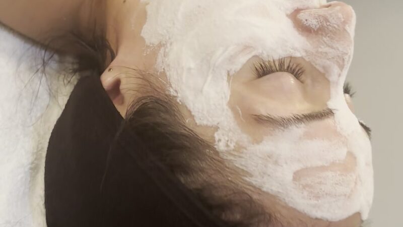 Close-up of glowing, healthy skin after microneedling